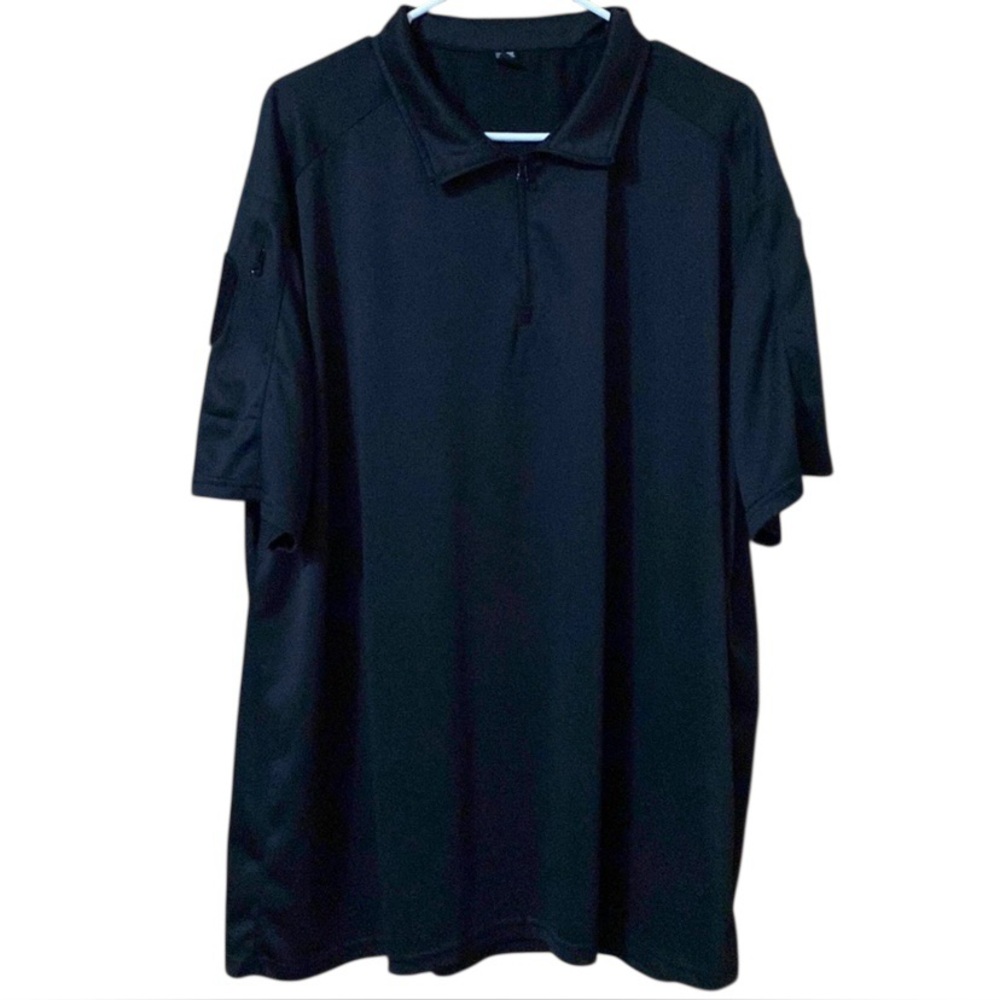 Tactical Polo Shirt Zip Neck Black XXL